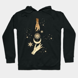 Sun, Moon & Stars • Tarot & Modern Witch Symbols Hoodie